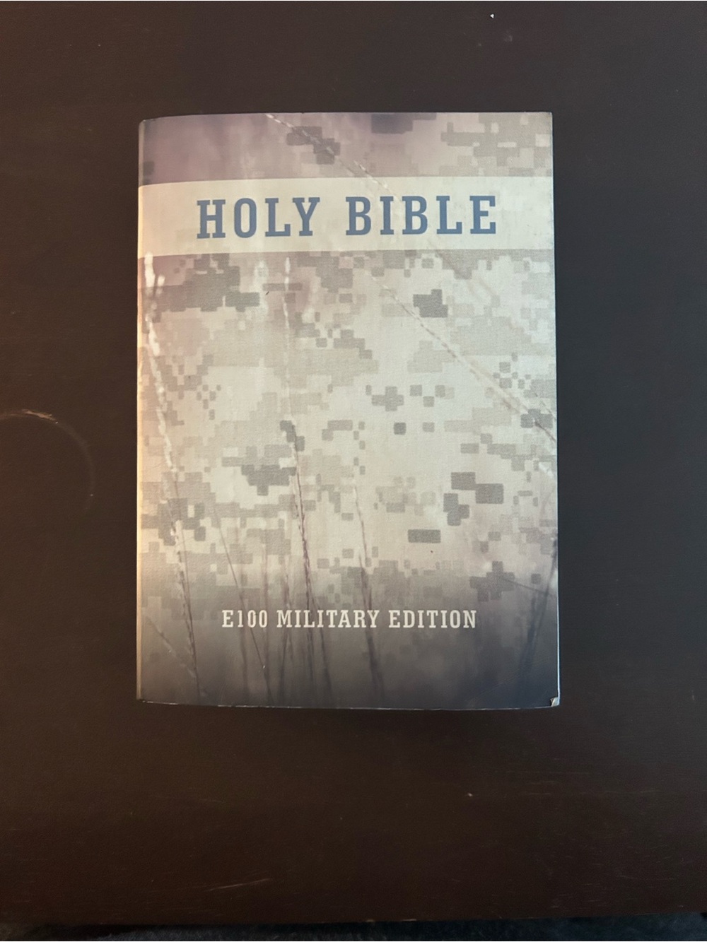 Holy Bible E100 Military Edition – Gray Camouflage